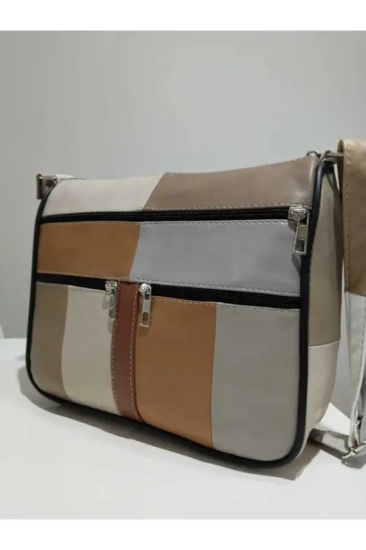 HAKİKİ DERİ KADIN ÇANTA (28CM X 24CM)-SOFT YAZLIK ÇOK RENKLİ 1 - 3