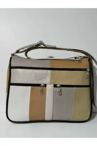 HAKİKİ DERİ KADIN ÇANTA (28CM X 24CM)-YAZLIK AÇIK KARIŞIK RENKLER 4 - ATTER (1)