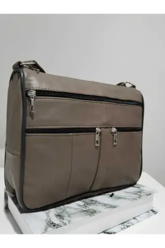 HAKİKİ DERİ KADIN ÇANTA-VİZON 