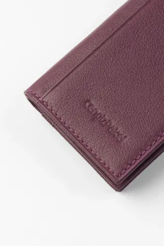 Hakiki Deri Kartlık Mürdüm-2305t-MÜRDÜM - 7