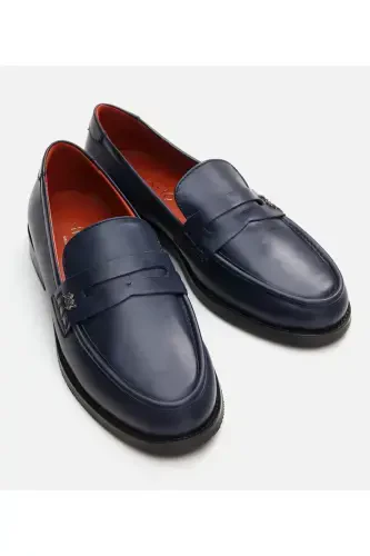 Kadın Deri Lacivert Loafer - 10