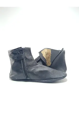 Hakiki Deri Lastikli Kürklü Çorap Mest-Lastikli Kürklü - 2