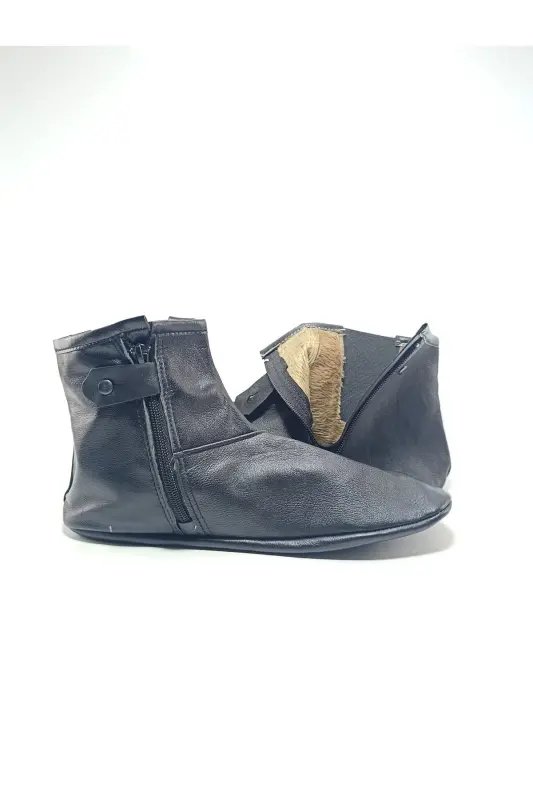 Hakiki Deri Lastikli Kürklü Çorap Mest-Lastikli Kürklü - 2