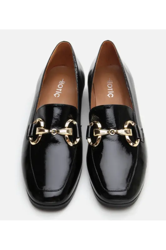 Kadın Deri Siyah Loafer - SİYAH-BLACK - 6