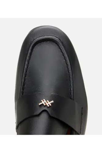 Hakiki Deri Siyah Kadın Loafer-SİYAH - 4