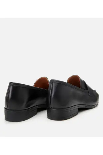 Hakiki Deri Siyah Kadın Loafer-SİYAH - 6