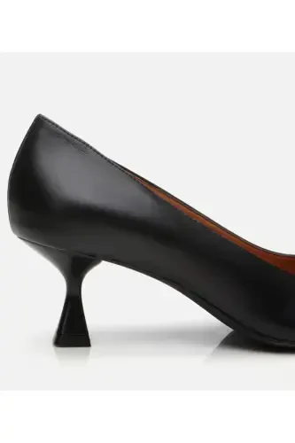 Kadın Deri Siyah Esnek Tabanlı Stiletto-SİYAH - 3