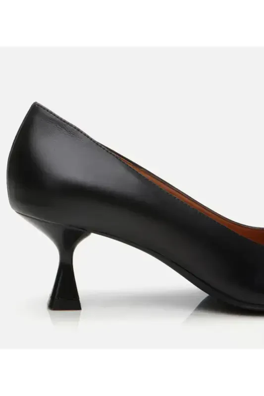 Kadın Deri Siyah Esnek Tabanlı Stiletto-SİYAH - 3