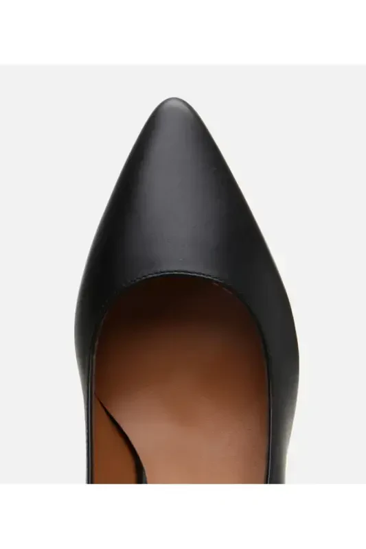 Kadın Deri Siyah Esnek Tabanlı Stiletto-SİYAH - 5