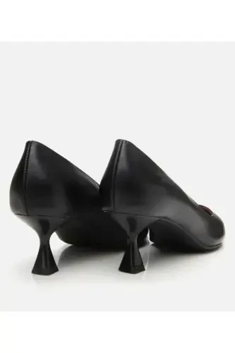 Kadın Deri Siyah Esnek Tabanlı Stiletto-SİYAH - 6