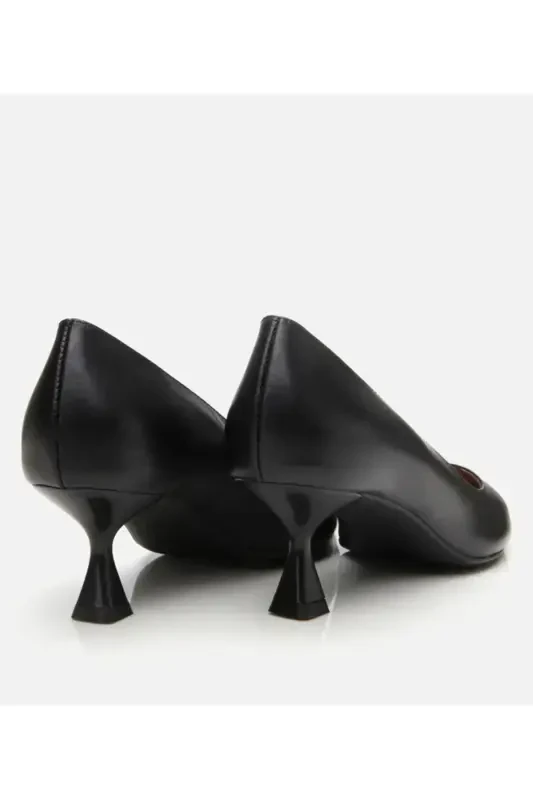 Kadın Deri Siyah Esnek Tabanlı Stiletto-SİYAH - 6