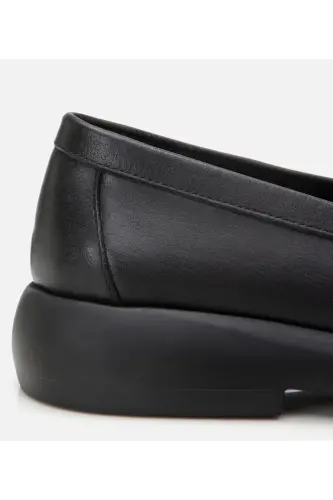 Hakiki Deri Siyah Kadın Tokalı Loafer - SİYAH-BLACK - 3