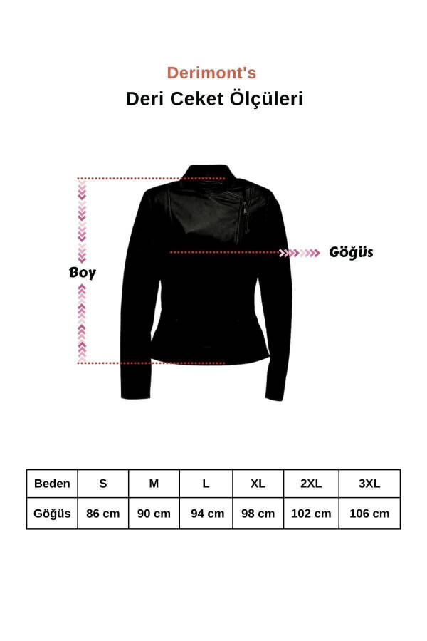 Hakiki Deri Taba Beli Lastikli Kadın Ceket - 14