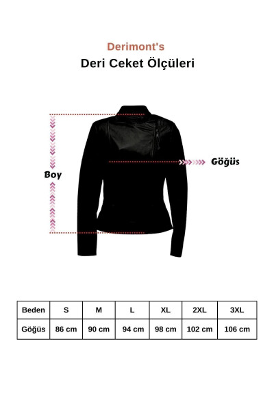 Hakiki Deri Taba Beli Lastikli Kadın Ceket - 7