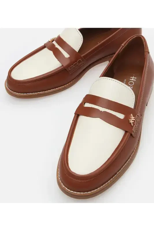 Kadın Deri Taba Loafer - 4