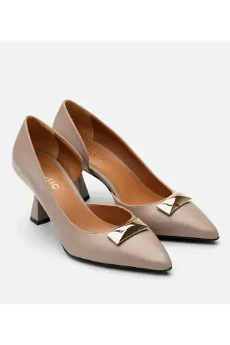 Kadın Deri Vizon Stiletto-VİZON - Hotiç (1)