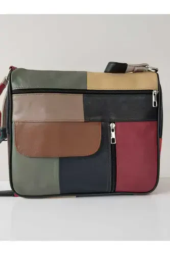 HAKIQIY TERI XOTIN-QIZLAR SUMKASI (27SM X 25SM)-Ko'p rangli 6 - 1