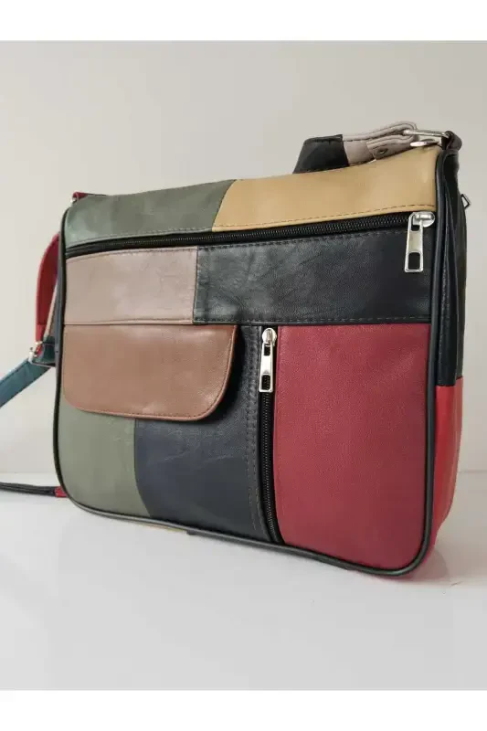 HAKIQIY TERI XOTIN-QIZLAR SUMKASI (27SM X 25SM)-Ko'p rangli 6 - 3