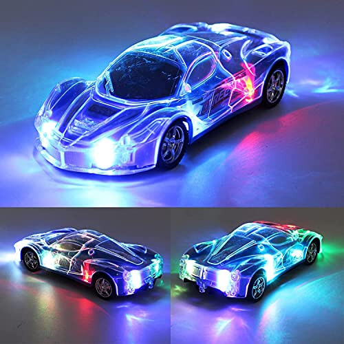 Haktoys 2-Pack Remote Control Sports Cars: Set of Two Radio Control Racing Toy Vehicles with LED Flashing Lights - Perfect for Two Players - 2