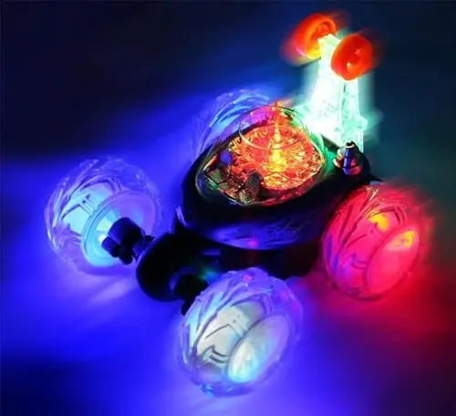 Haktoys 2-Pack Rechargeable RC Tornado Stunt Cars – Remote Control Flip Trucks with 360° Spins & Turbo Twister Action | Double-Sided Stunt Vehicles for Kids Toddlers Boys & Girls (Green & Blue) - HAKTOYS (1)