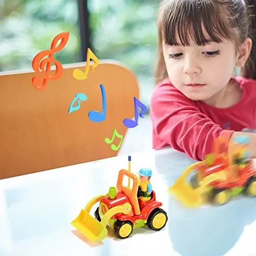 Haktoys Remote Control Bulldozer Toy for Toddlers – Easy RC Construction Tractor with Blade for Boys & Girls Ages 18 Months and Up | First Remote Control Vehicle for Kids - 2
