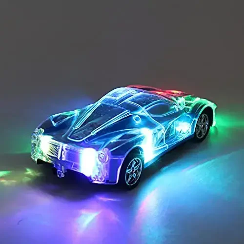 Haktoys Remote Control Sports Car: Radio Control Racing Toy Vehicle with LED Flashing Lights - Great Gift for Kids, Boys and Girls (Blue) - 6