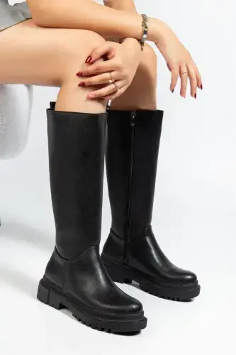 Halaf Knee-High Long Zipper Boots - 4