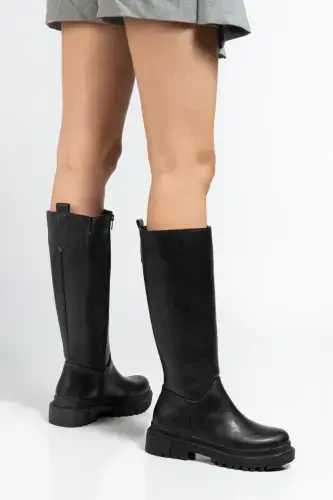 Halaf Knee-High Long Zipper Boots - 5