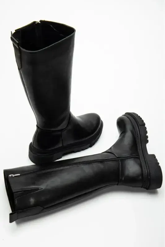 Halaf Knee-High Long Zipper Boots - 6