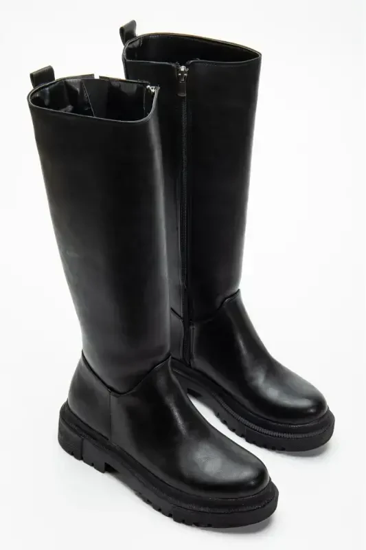 Halaf Knee-High Long Zipper Boots - 7