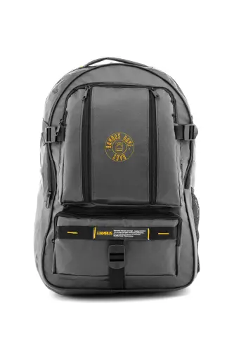 Half Mountaineer Waterproof Backpack - Earthquake - Travel - Trip Bag - Grey - BAMBUS HOME (1)