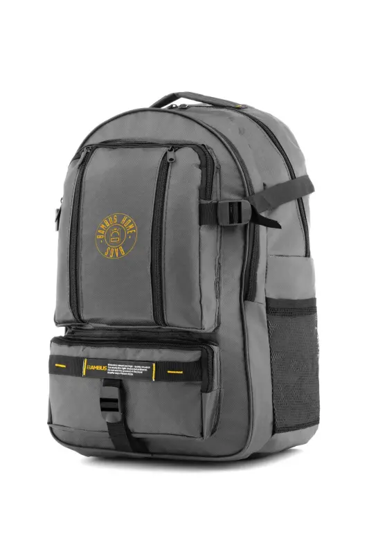 Half Mountaineer Waterproof Backpack - Earthquake - Travel - Trip Bag - Grey - 2
