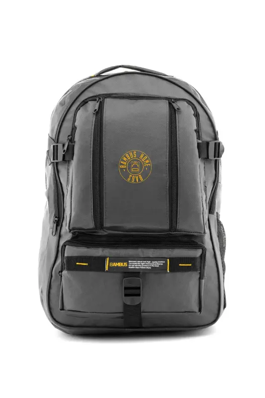 Half Mountaineer Waterproof Backpack - Earthquake - Travel - Trip Bag - Grey - 3
