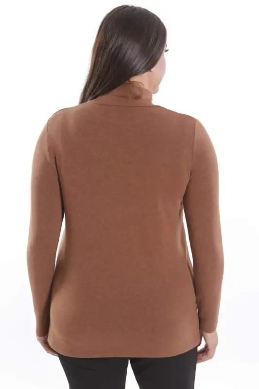 Half-Neck Brown Knitwear - 6