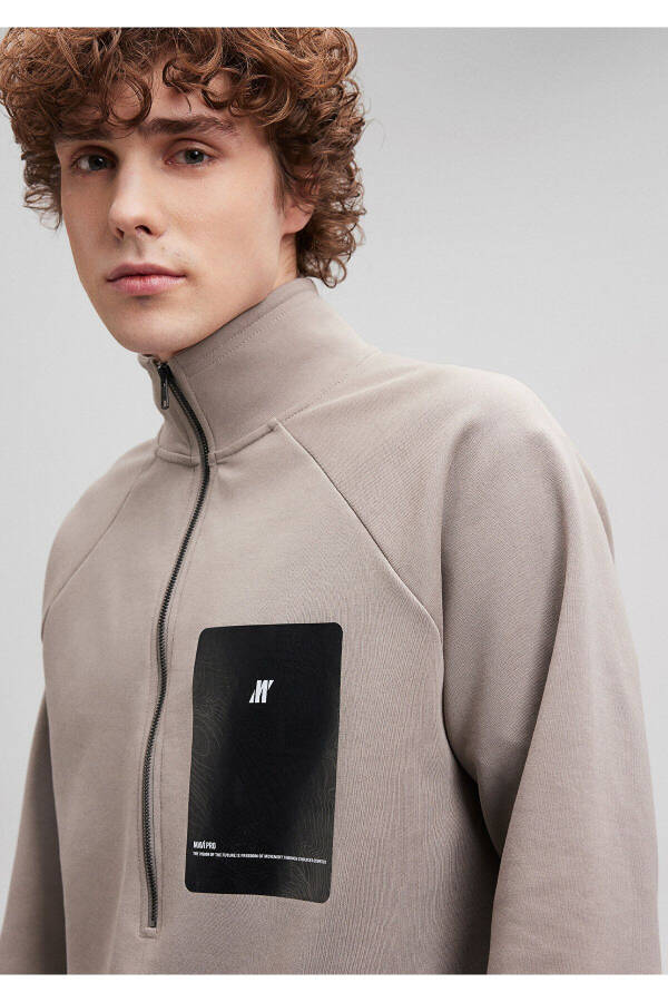 Half-Zip Brown Sweatshirt 0S10153-70352 - 20