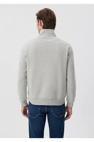 Half-Zip Grey Sweatshirt 0610908-80196 - 5