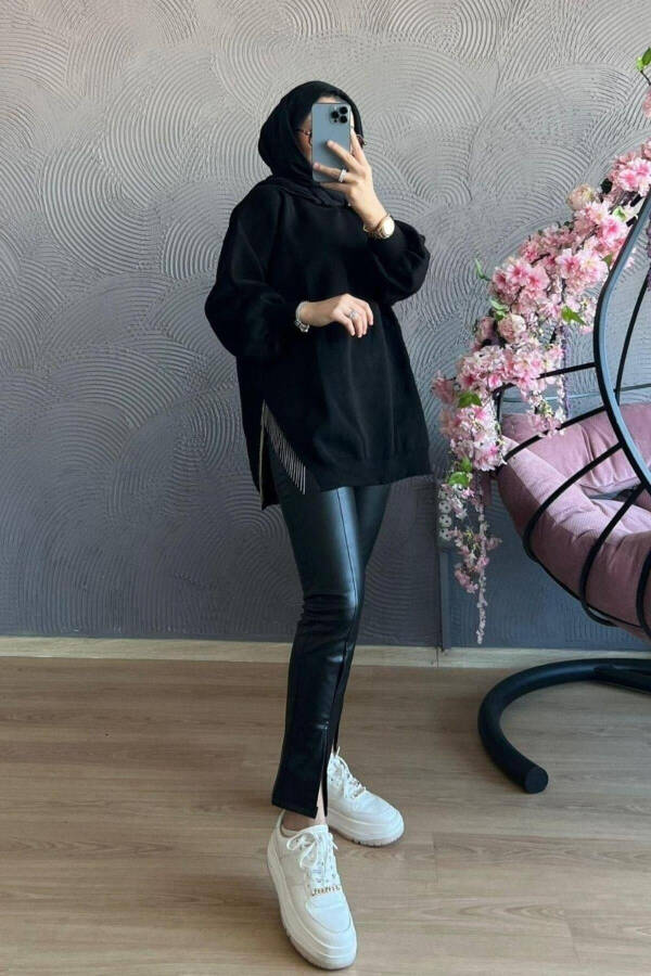 Half Zip Knit Sweater Black - 6