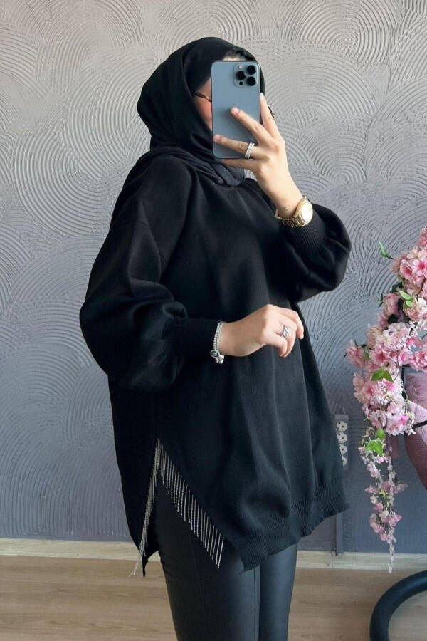 Half Zip Knit Sweater Black - 3