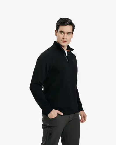 Half-zip Sweatshirt - BLACK 