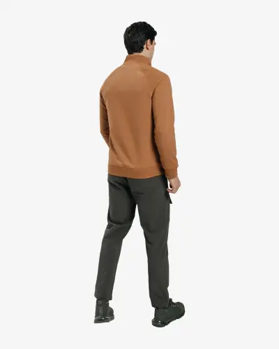 Half-zip Sweatshirt - CHOCOLATE - 4