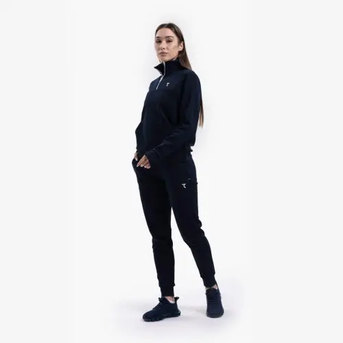 Half – Zipped Tracksuit - DARK BLUE - 2