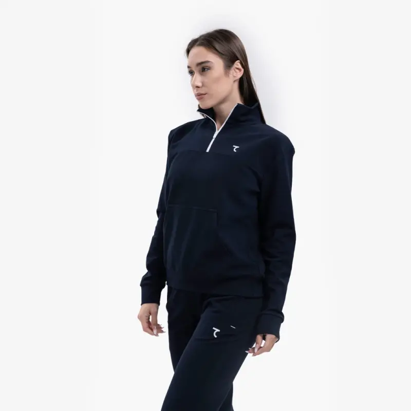 Half – Zipped Tracksuit - DARK BLUE - 5