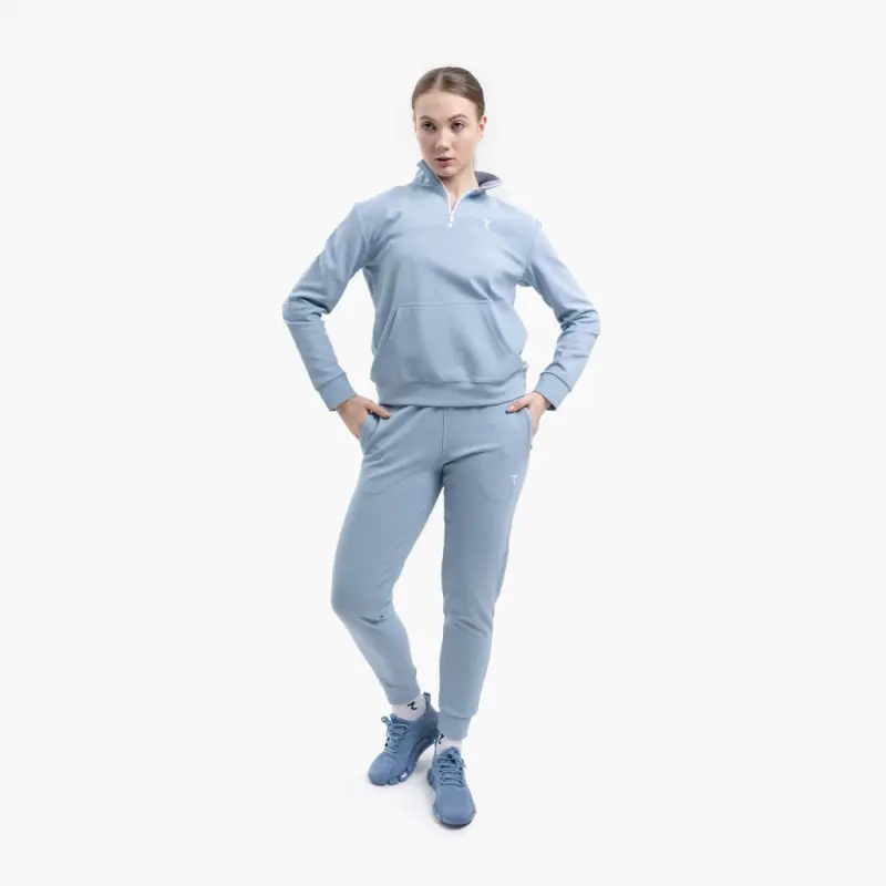 Half – Zipped Tracksuit - Light Blue - 4