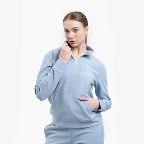 Half – Zipped Tracksuit - Light Blue - 6