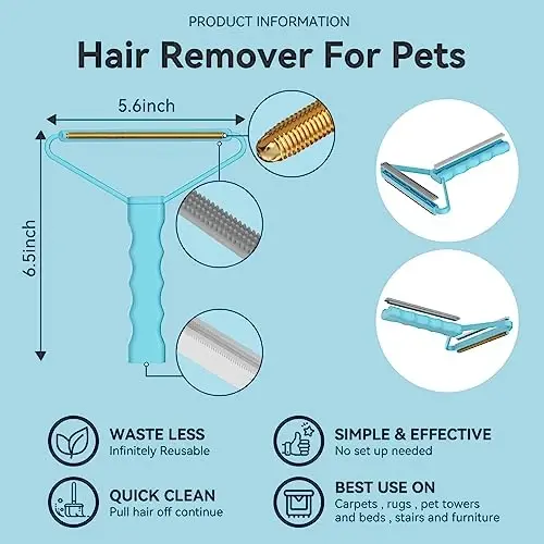 Carpet Rake,Lint Remover,Carpet Rake for Pet Hair Removal,Lint Brush,Lint Shaver for Carpets, Car Mat,Couch,Pet Bed,Furniture & Rug(3-Pack) - 4