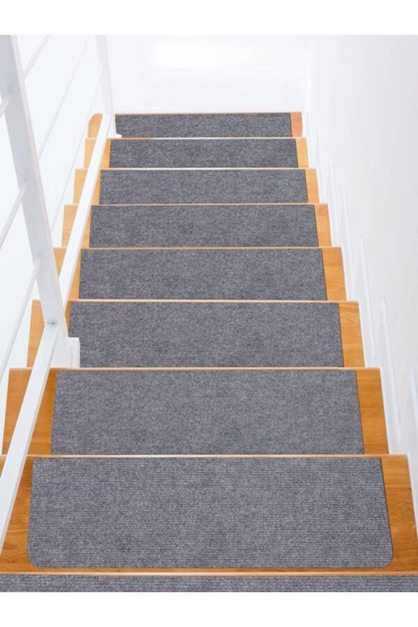 Halıflex Self-Adhesive Stair Tread Carpet (1 Piece) Smoke Rip Carpet Felt Non-Slip Carpet - 25