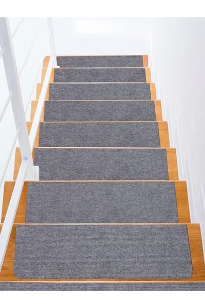 Halıflex Self-Adhesive Stair Tread Carpet (1 Piece) Smoke Rip Carpet Felt Non-Slip Carpet - 6