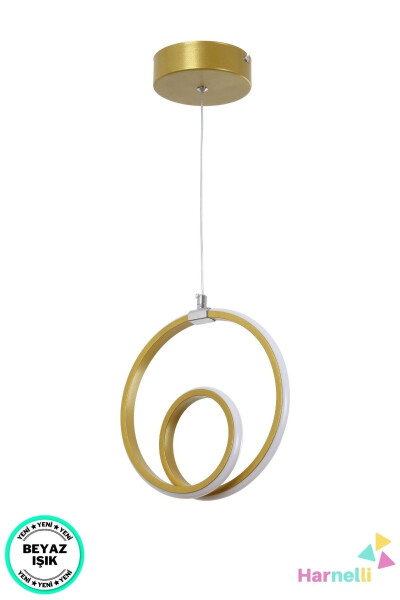 Hallway Entrance Living Room White Light Single LED Chandelier - 4