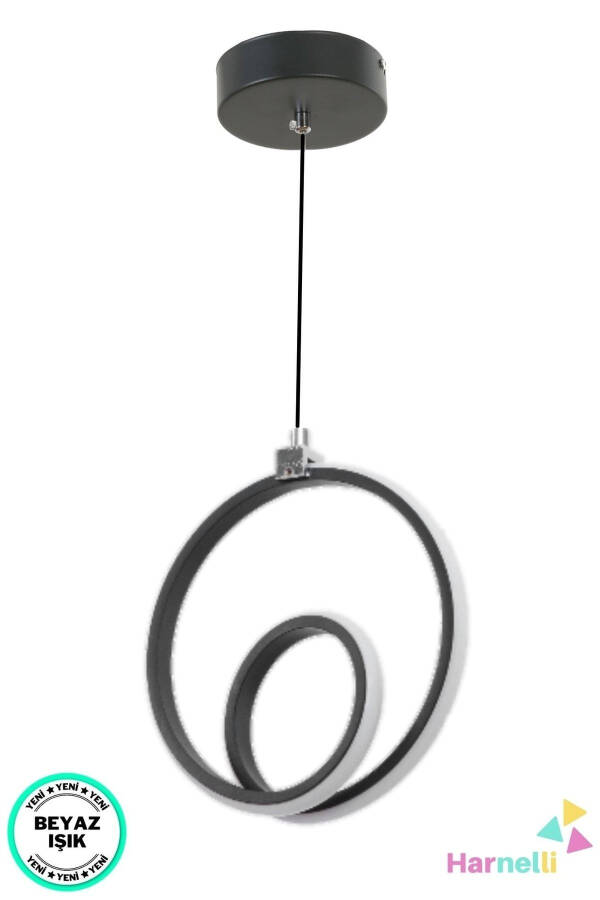 Hallway Entrance Living Room White Light Single LED Chandelier - 4