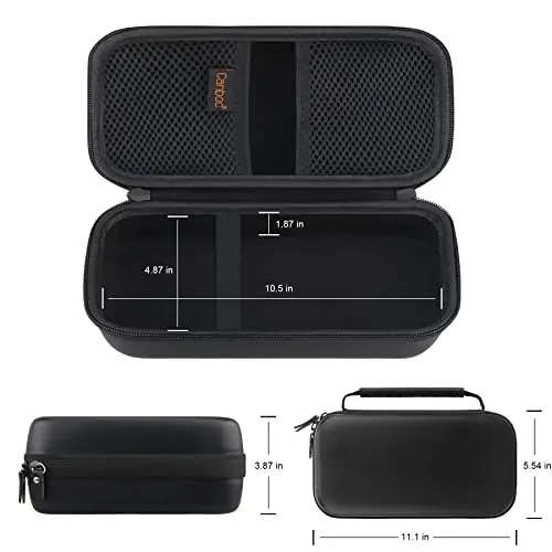 Canboc Hard Carrying Case for Halo Bolt Air 58830 mWh/Halo Bolt Air+ 55500/HALO Bolt Air+ 1750 Portable Car Battery Jump Starter, Mesh Bag fit Jump Cables, AC Outlet, Charger, Black - 4